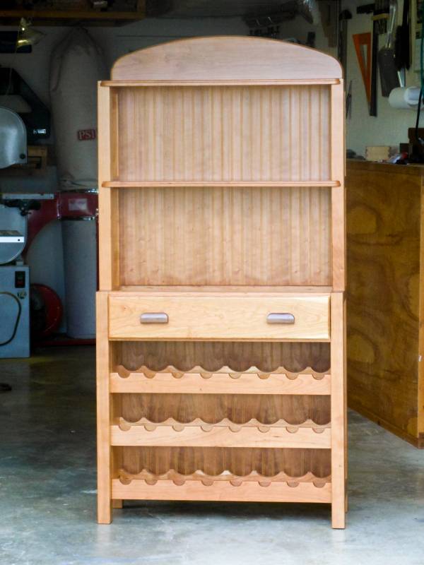 Cherry / Marble Wine Rack 