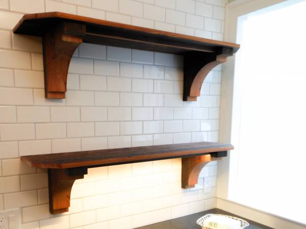 Reclaimed Pine Flooring and Shelves 